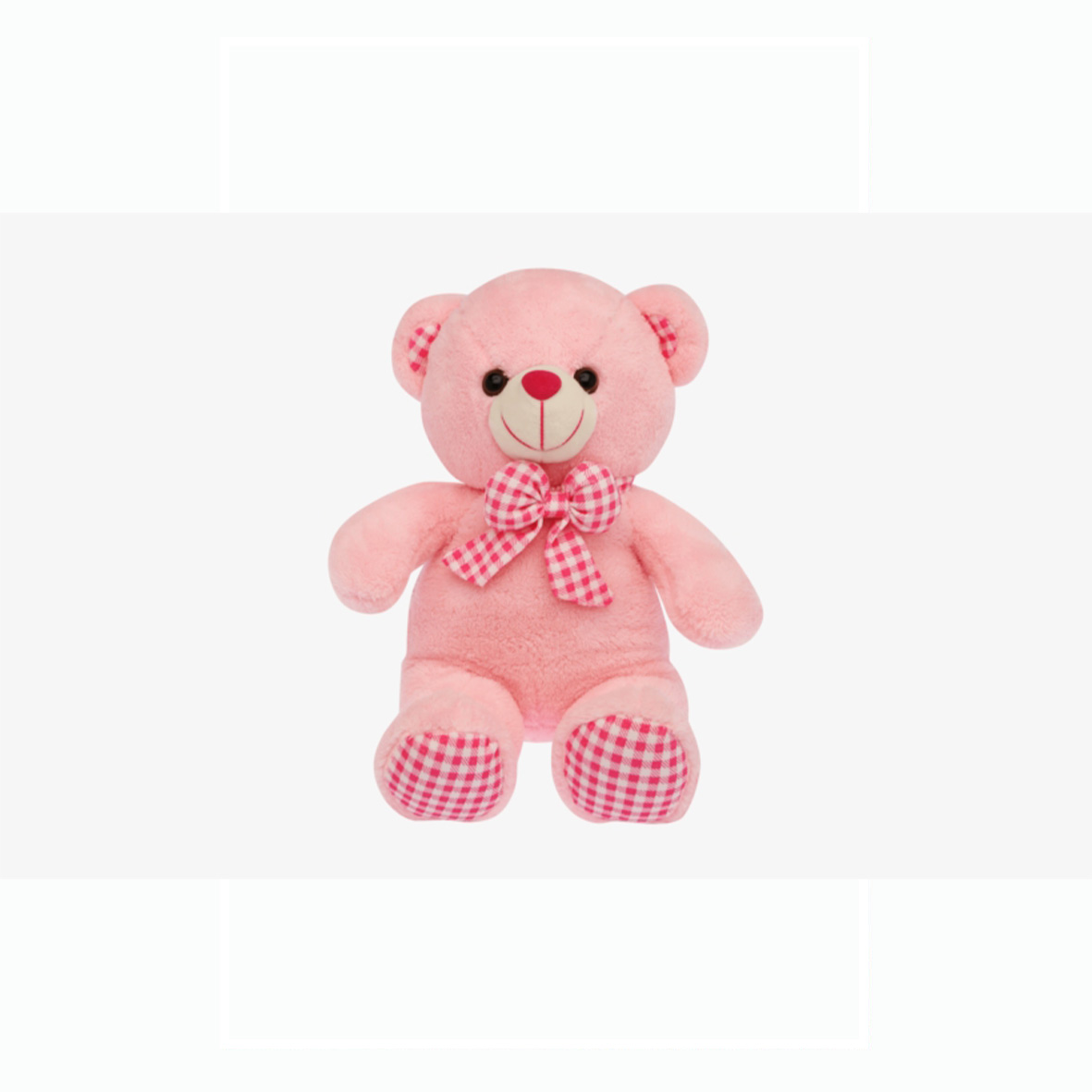 Soft Toys Bear With Bow Pink
